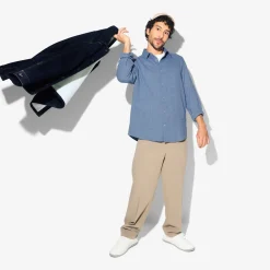 Online Hemd in flanelkatoen met klassieke kraag Overhemd