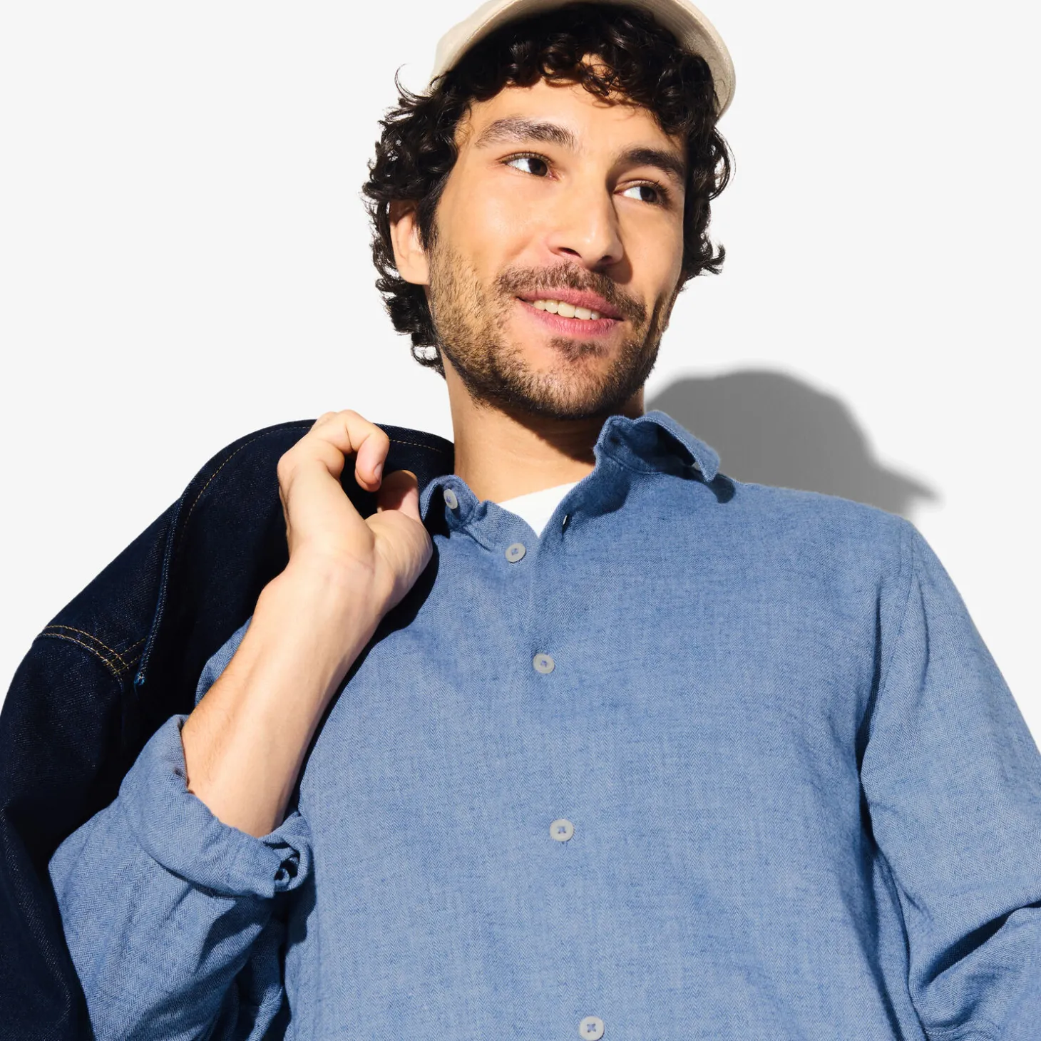 Online Hemd in flanelkatoen met klassieke kraag Overhemd