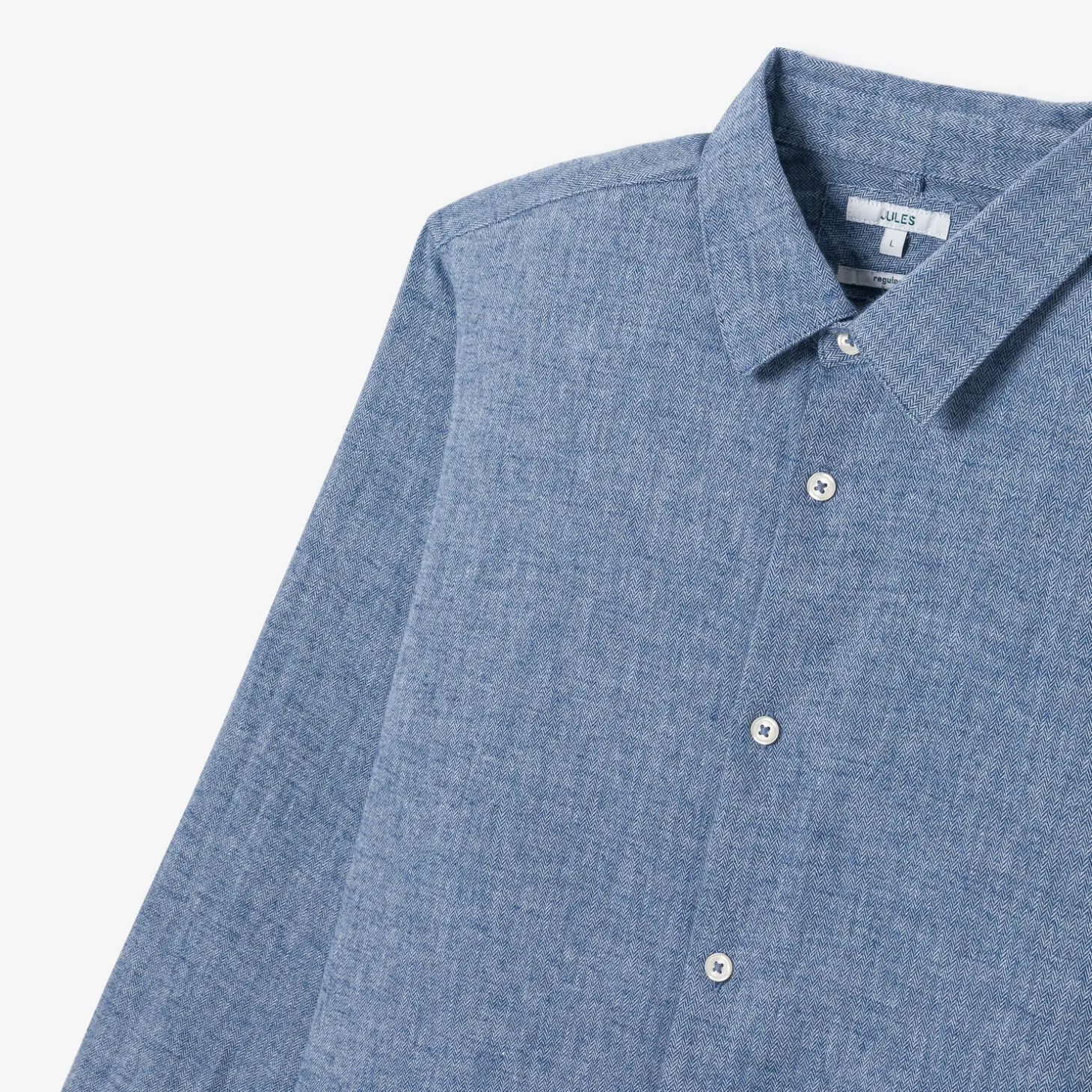 Online Hemd in flanelkatoen met klassieke kraag Overhemd