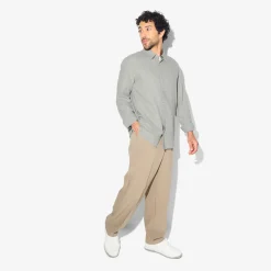 Store Hemd in flanelkatoen met klassieke kraag Overhemd