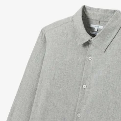 Store Hemd in flanelkatoen met klassieke kraag Overhemd