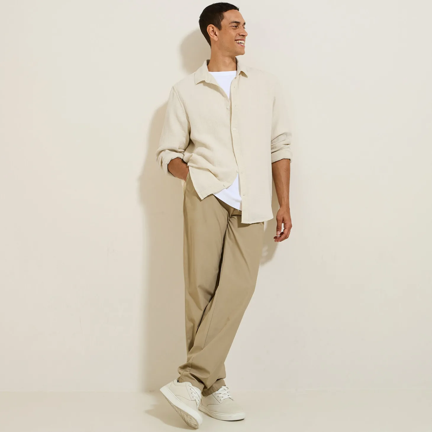 Cheap Hemd in katoengaas met klassieke kraag Overhemd