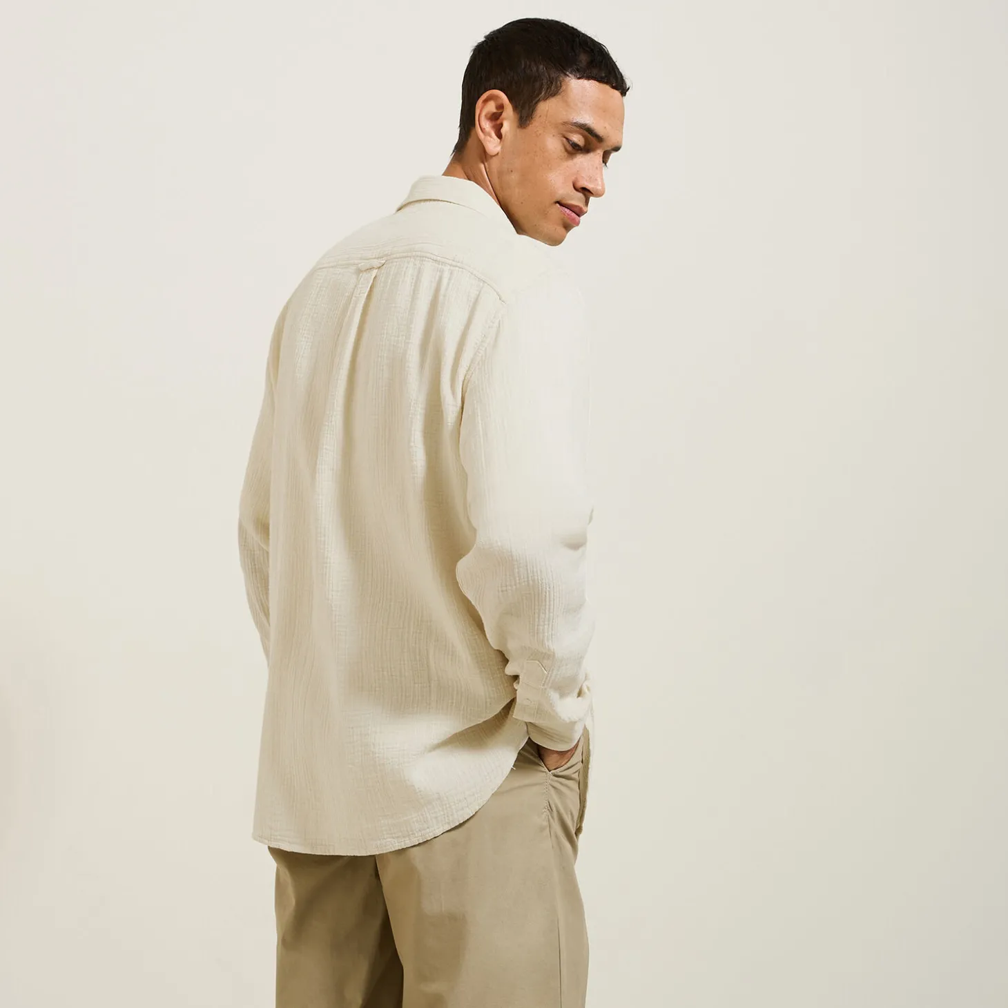 Cheap Hemd in katoengaas met klassieke kraag Overhemd