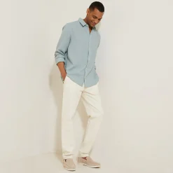 Discount Hemd in katoengaas met klassieke kraag Overhemd