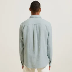 Discount Hemd in katoengaas met klassieke kraag Overhemd