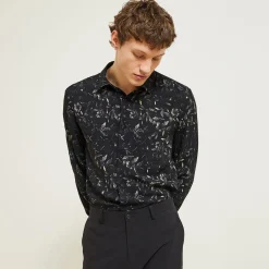 Store Hemd in viscose met bloemenprint Formele Overhemden|Overhemd