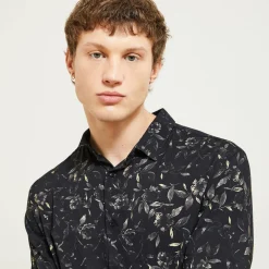 Store Hemd in viscose met bloemenprint Formele Overhemden|Overhemd