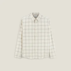 Outlet Hemd met ruitjes in flanelkatoen Overhemd