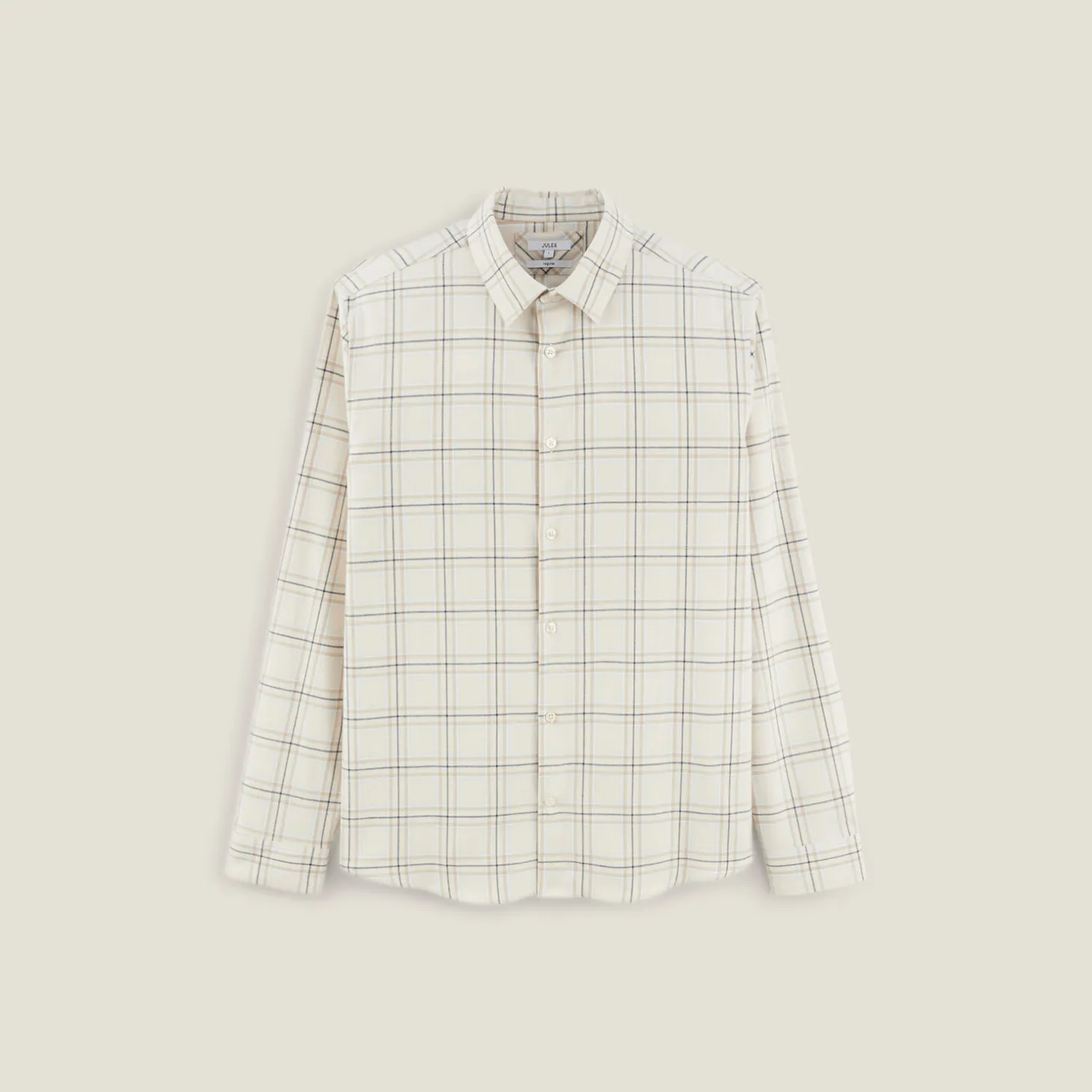 Outlet Hemd met ruitjes in flanelkatoen Overhemd