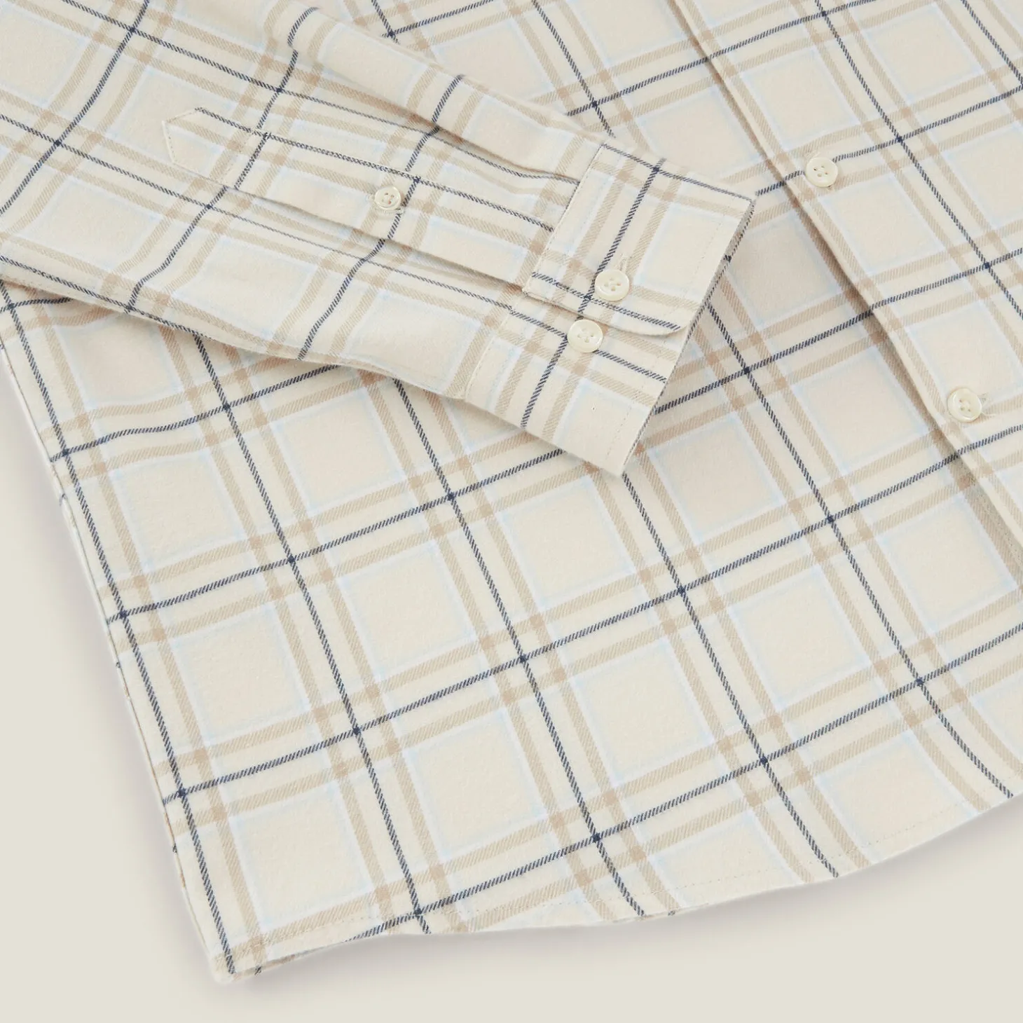 Outlet Hemd met ruitjes in flanelkatoen Overhemd