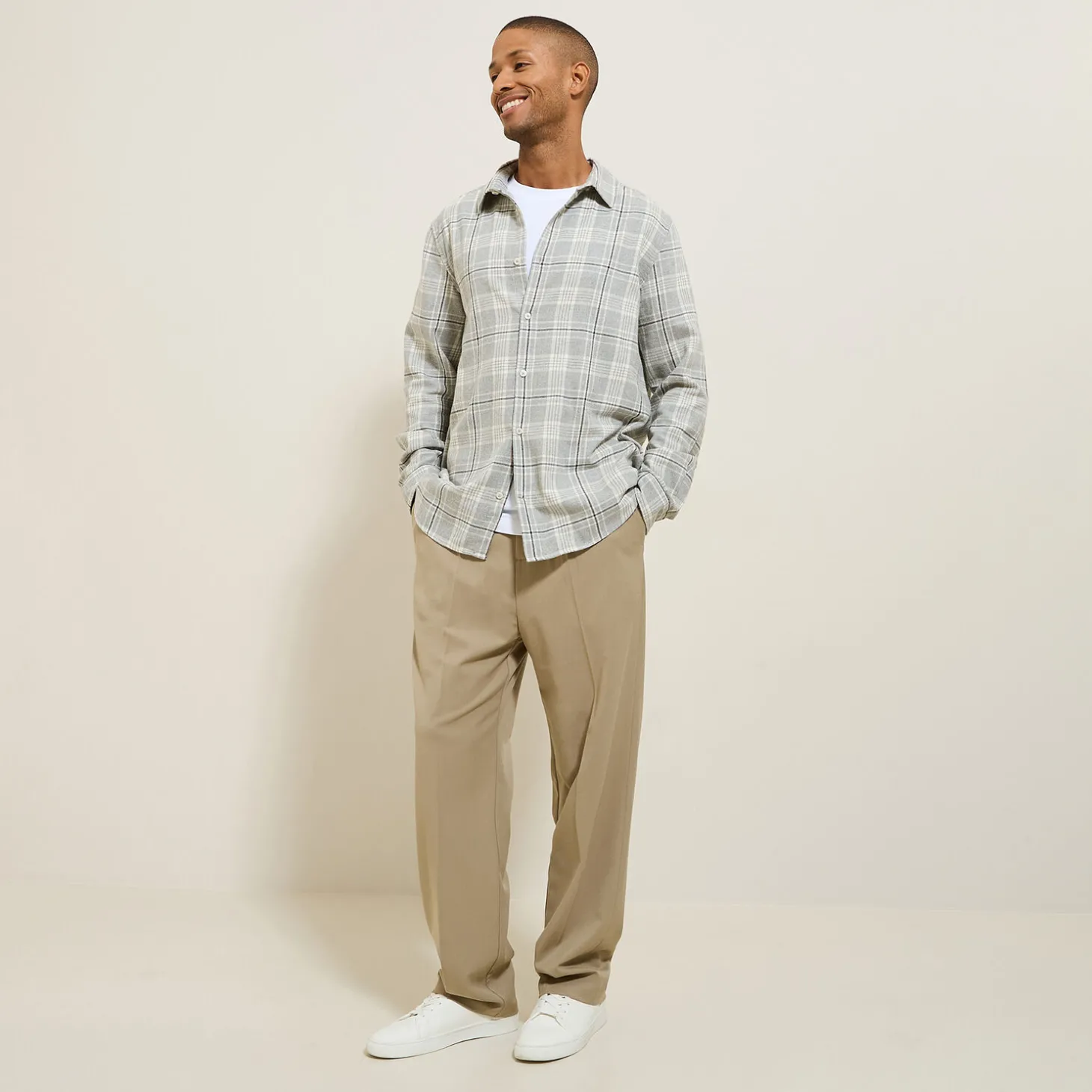 Cheap Hemd met ruitjes in flanelkatoen Overhemd