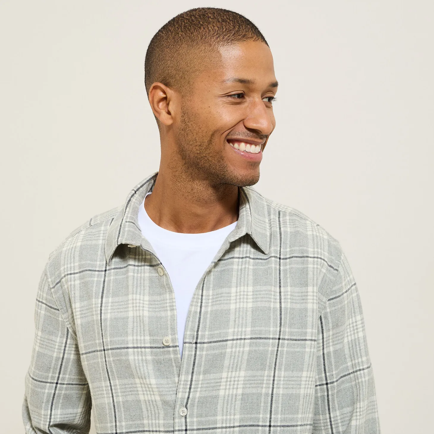 Cheap Hemd met ruitjes in flanelkatoen Overhemd