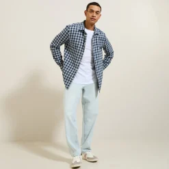 Clearance Hemd met ruitjes in flanelkatoen Overhemd