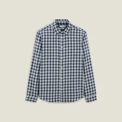 Clearance Hemd met ruitjes in flanelkatoen Overhemd