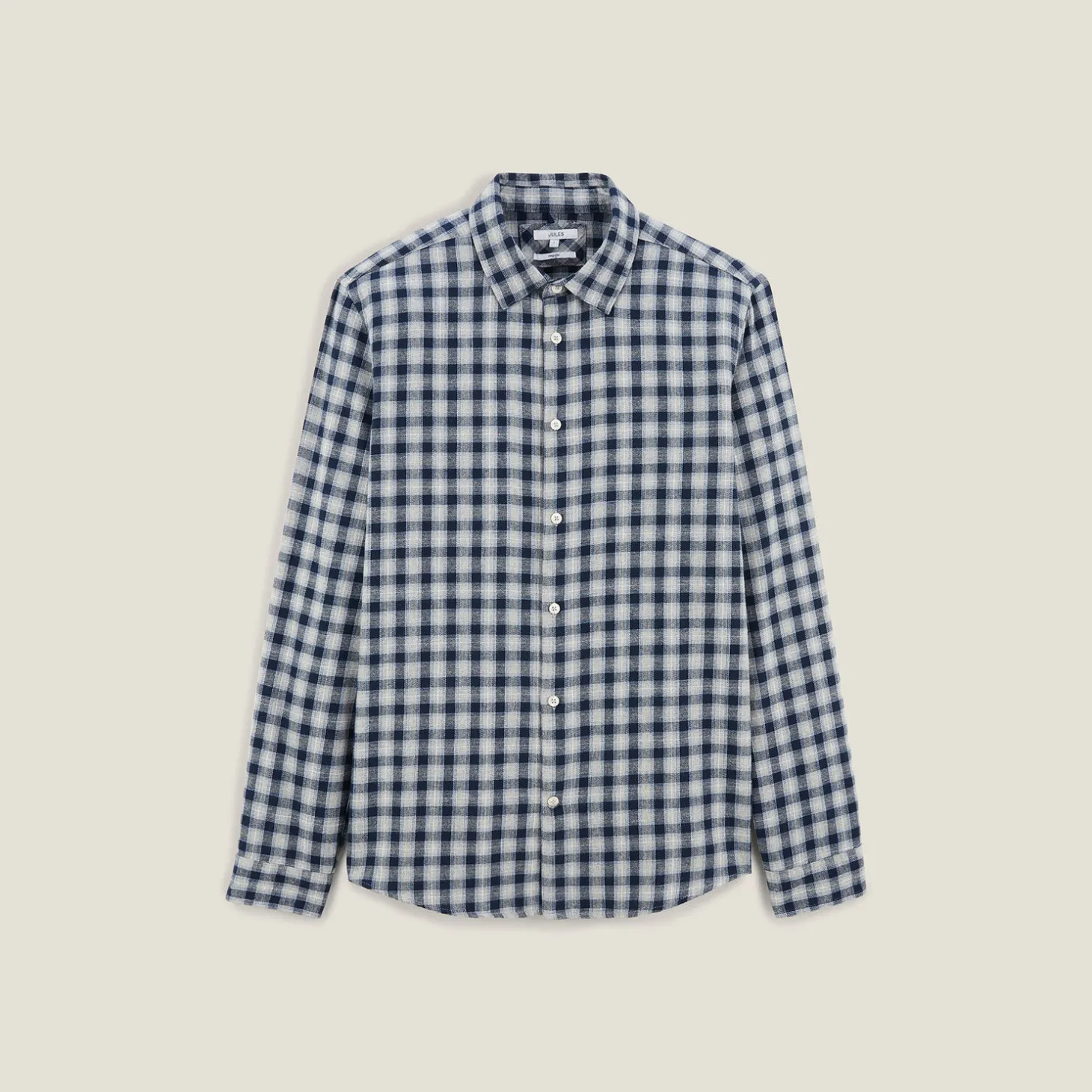 Clearance Hemd met ruitjes in flanelkatoen Overhemd