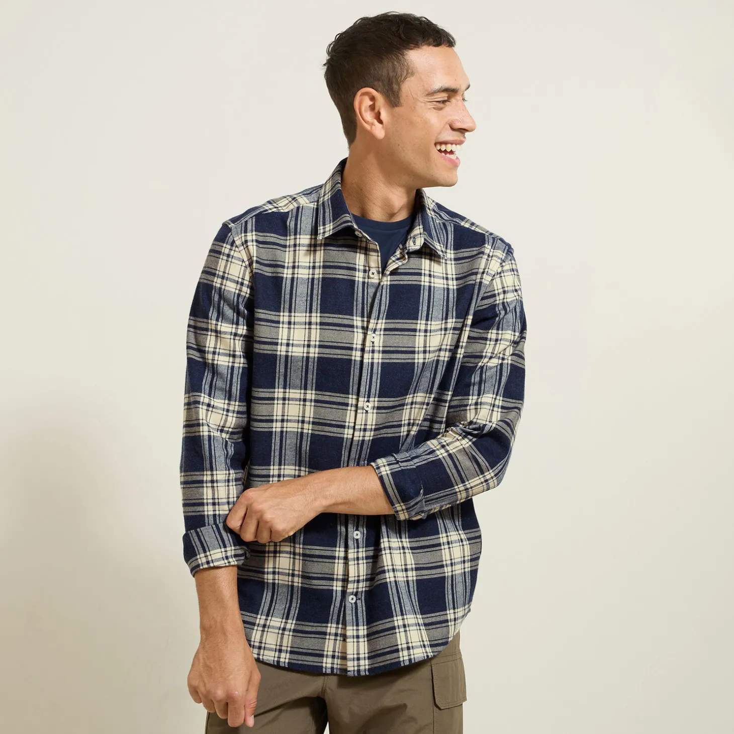 Cheap Hemd met ruitjes in flanelkatoen Overhemd