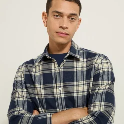 Cheap Hemd met ruitjes in flanelkatoen Overhemd