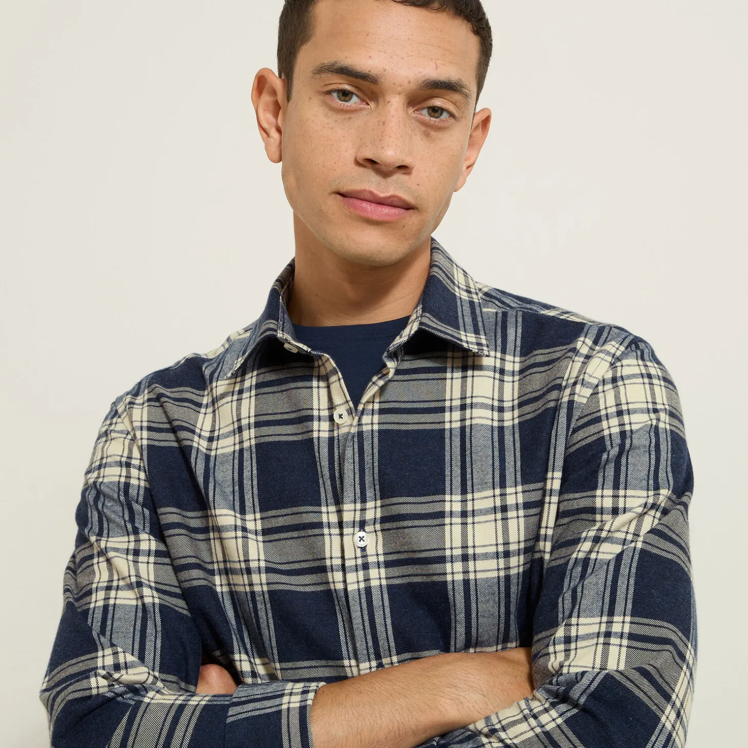 Cheap Hemd met ruitjes in flanelkatoen Overhemd