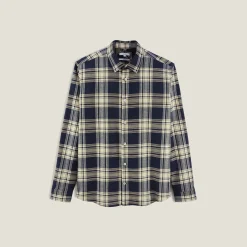 Cheap Hemd met ruitjes in flanelkatoen Overhemd