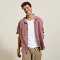 Store Hemdje in geweven katoengaas Overhemd