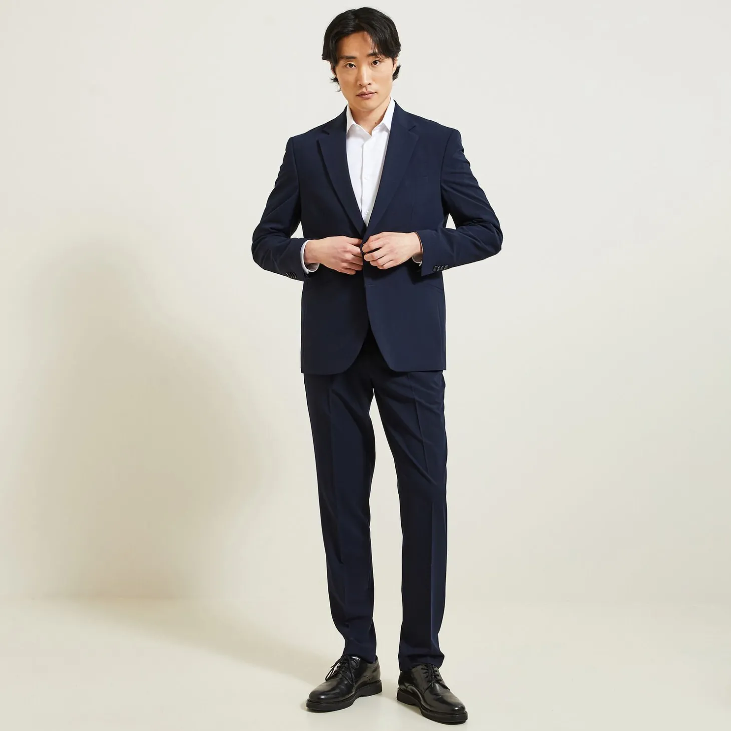 Sale Het pakket comfortabel kostuum - Donkerblauw Combinatie Kostuum