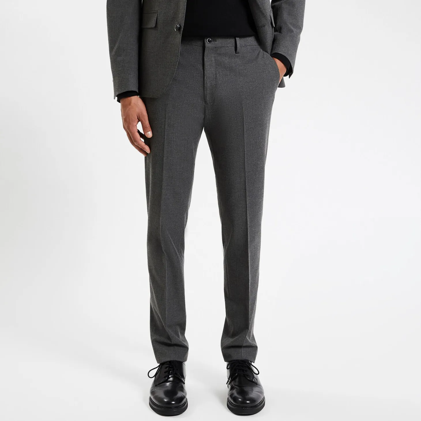 Clearance Het pakket extraslim kostuum bi-stretch - Grijs Combinatie Kostuum