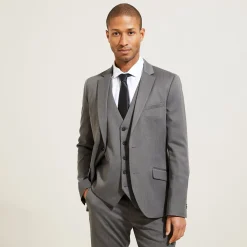 Best Sale Het pakket slim kostuum - Grijs Combinatie Kostuum