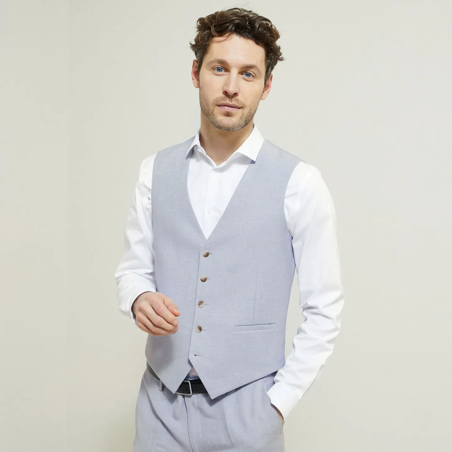 Flash Sale Het pakket slim kostuum - Blauw Combinatie Kostuum