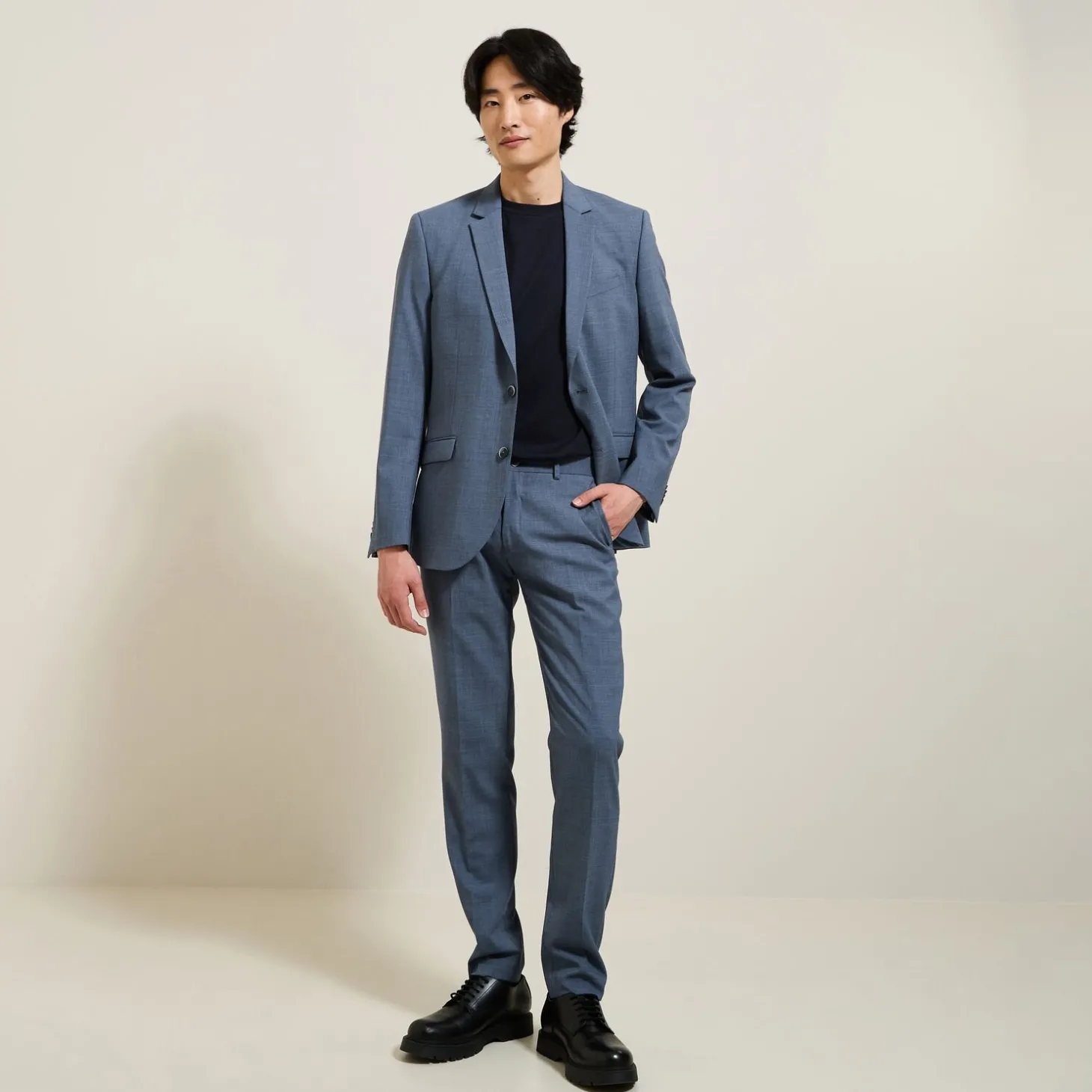 Hot Het pakket slim kostuum - Blauw Combinatie Kostuum