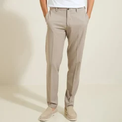 Clearance Het pakket slim kostuum - Beige Combinatie Kostuum