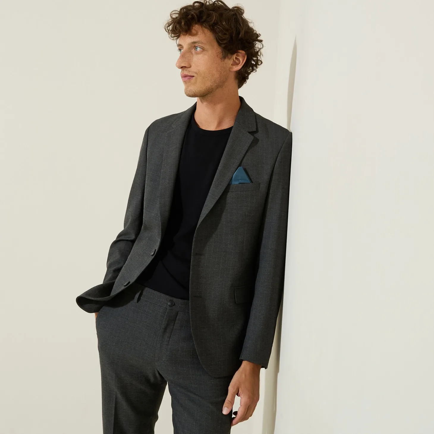 Shop Het pakket slim kostuum - Midden grijs Combinatie Kostuum