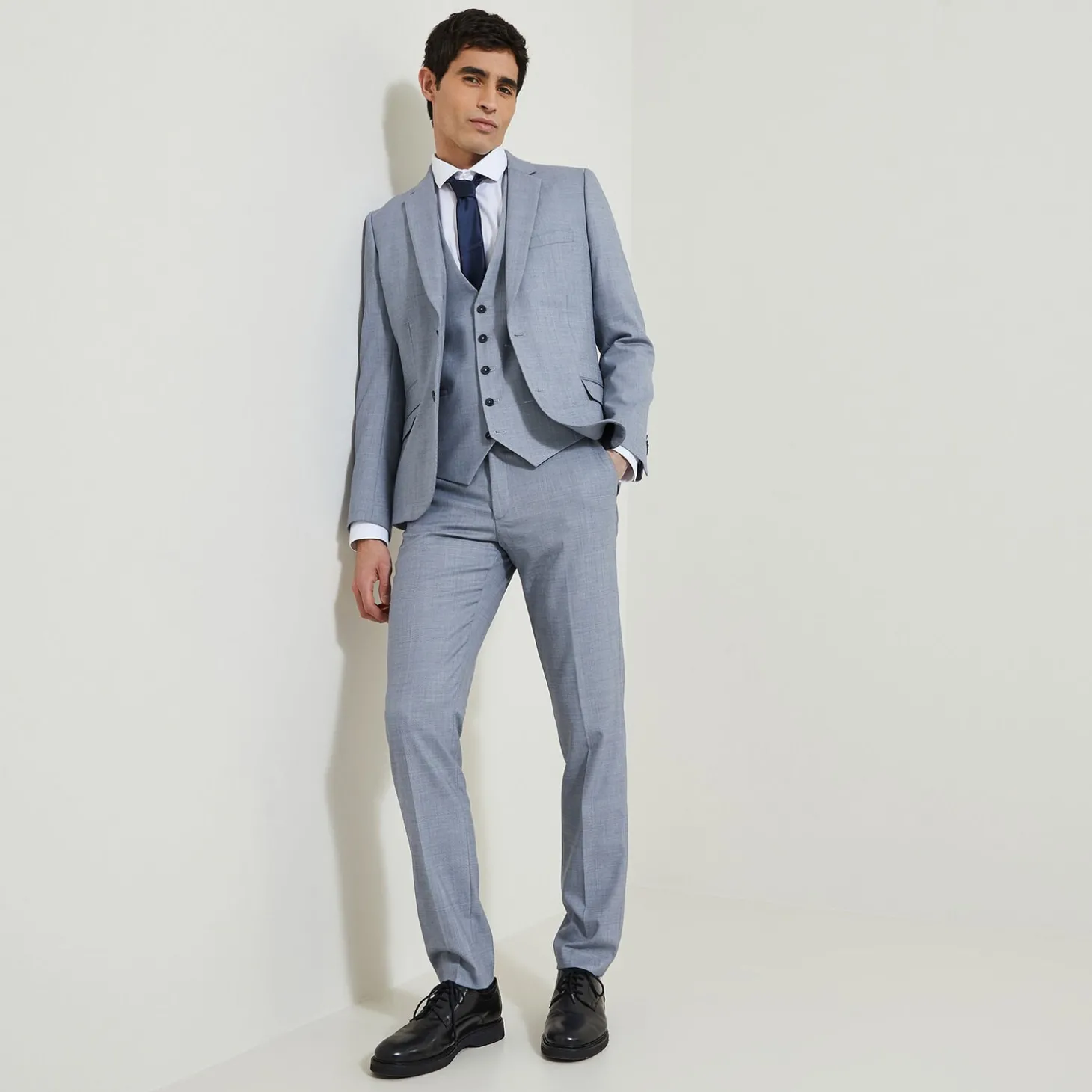 Store Het pakket tweekleurig slim kostuum - Blauw Combinatie Kostuum