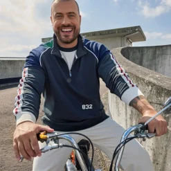 Flash Sale Iconische sweater 832 met opstaande ritskraag Sweater