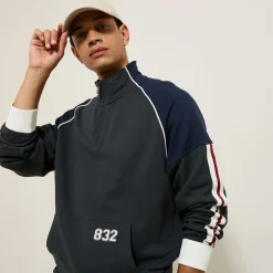 Flash Sale Iconische sweater 832 met opstaande ritskraag Sweater