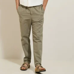 Clearance Joggingbroek met linnen Cargo Broek|Broek Chino