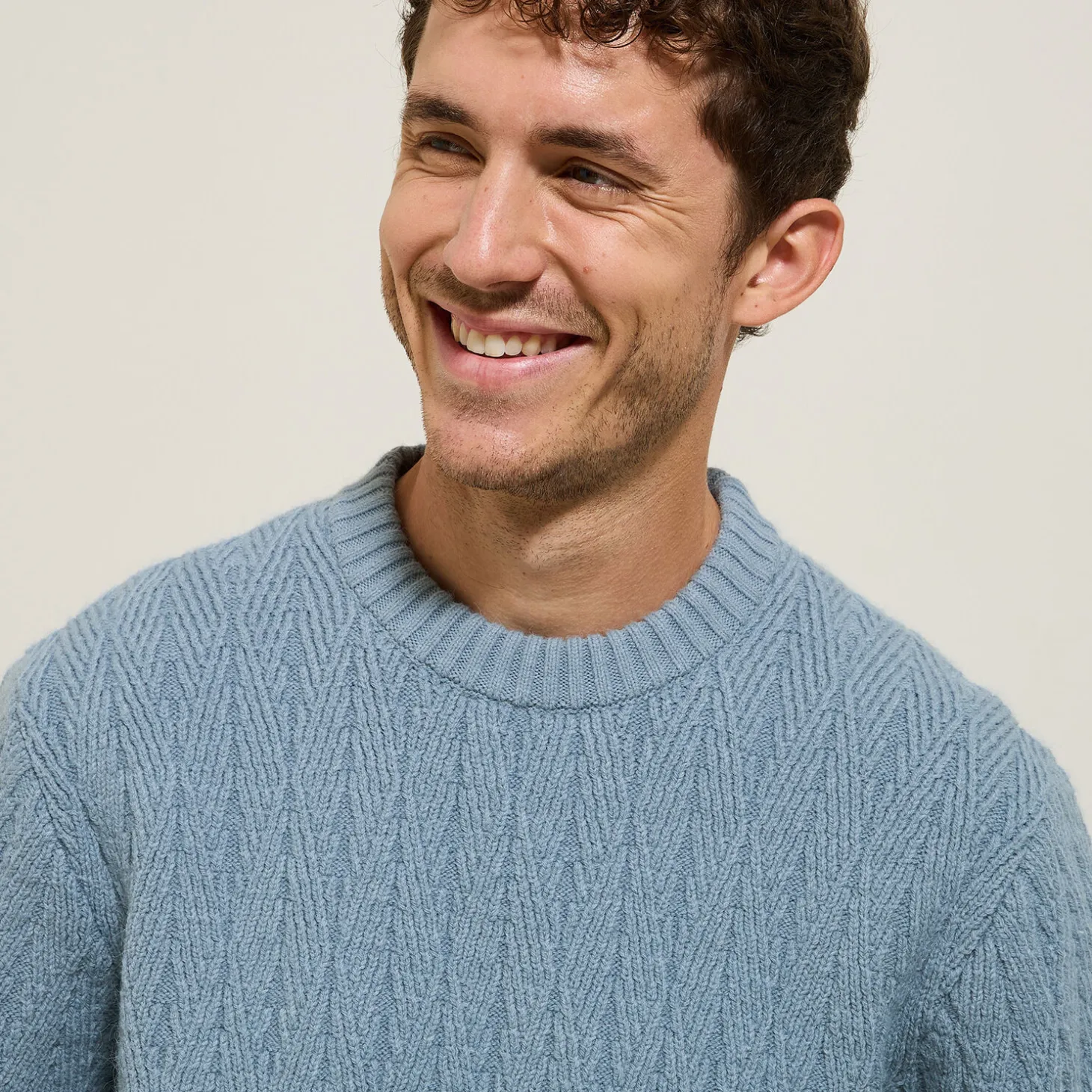 Cheap Kabeltrui met ronde hals Trui