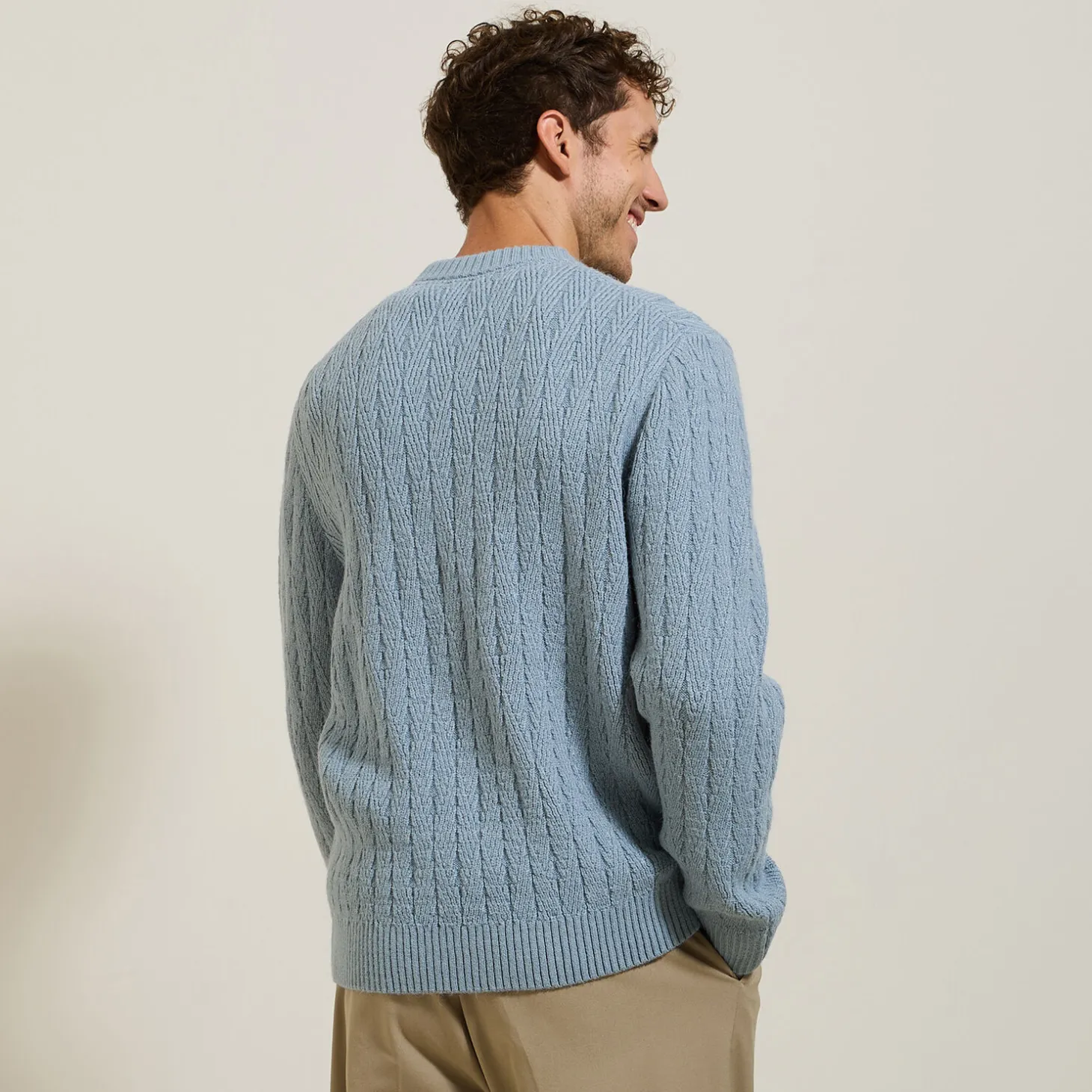 Cheap Kabeltrui met ronde hals Trui