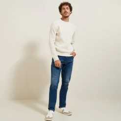 Store Kabeltrui met ronde hals Trui