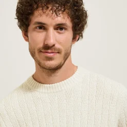 Store Kabeltrui met ronde hals Trui