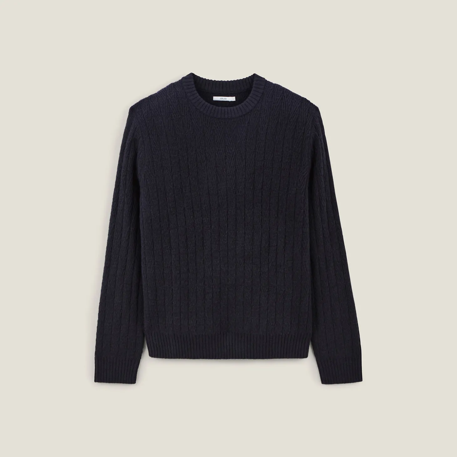 Outlet Kabeltrui met ronde hals Trui