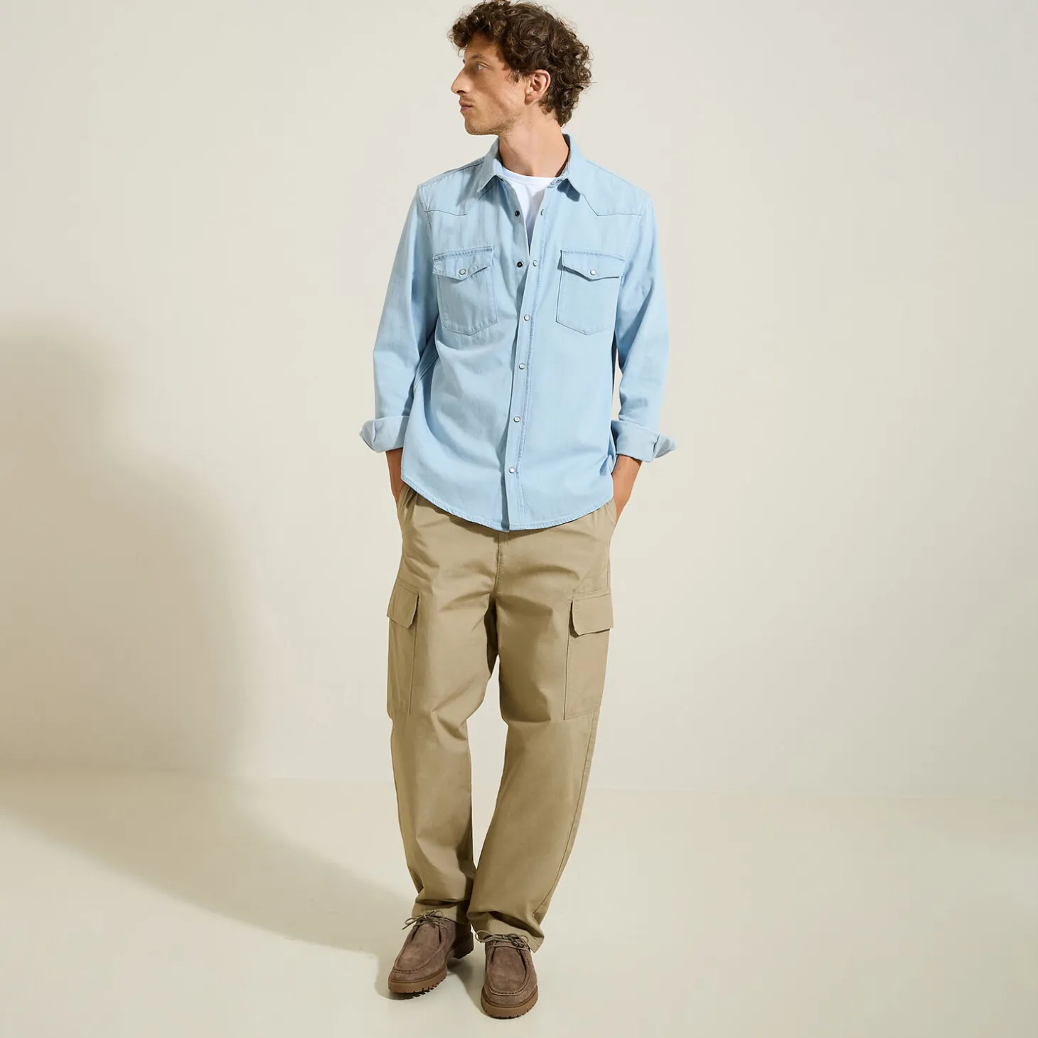 Clearance Katoenen hemd in western denim Overhemd