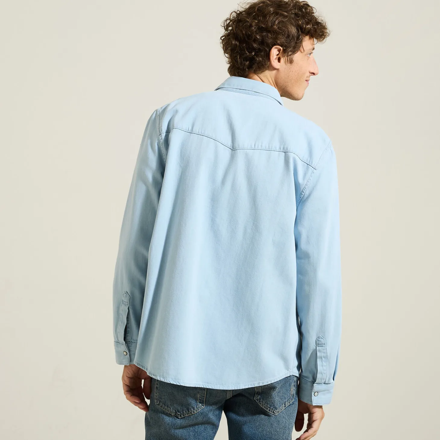 Clearance Katoenen hemd in western denim Overhemd