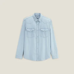 Clearance Katoenen hemd in western denim Overhemd