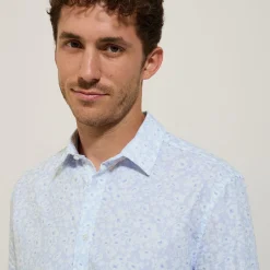 Cheap Katoenen hemd met bloemenprint Formele Overhemden|Overhemd