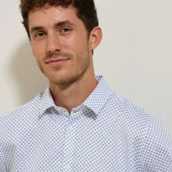 Cheap Katoenen hemd met geometrische print Formele Overhemden|Overhemd