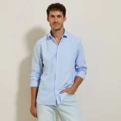 Store Katoenen hemd met kleine motieven Formele Overhemden|Overhemd