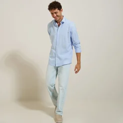 Store Katoenen hemd met kleine motieven Formele Overhemden|Overhemd