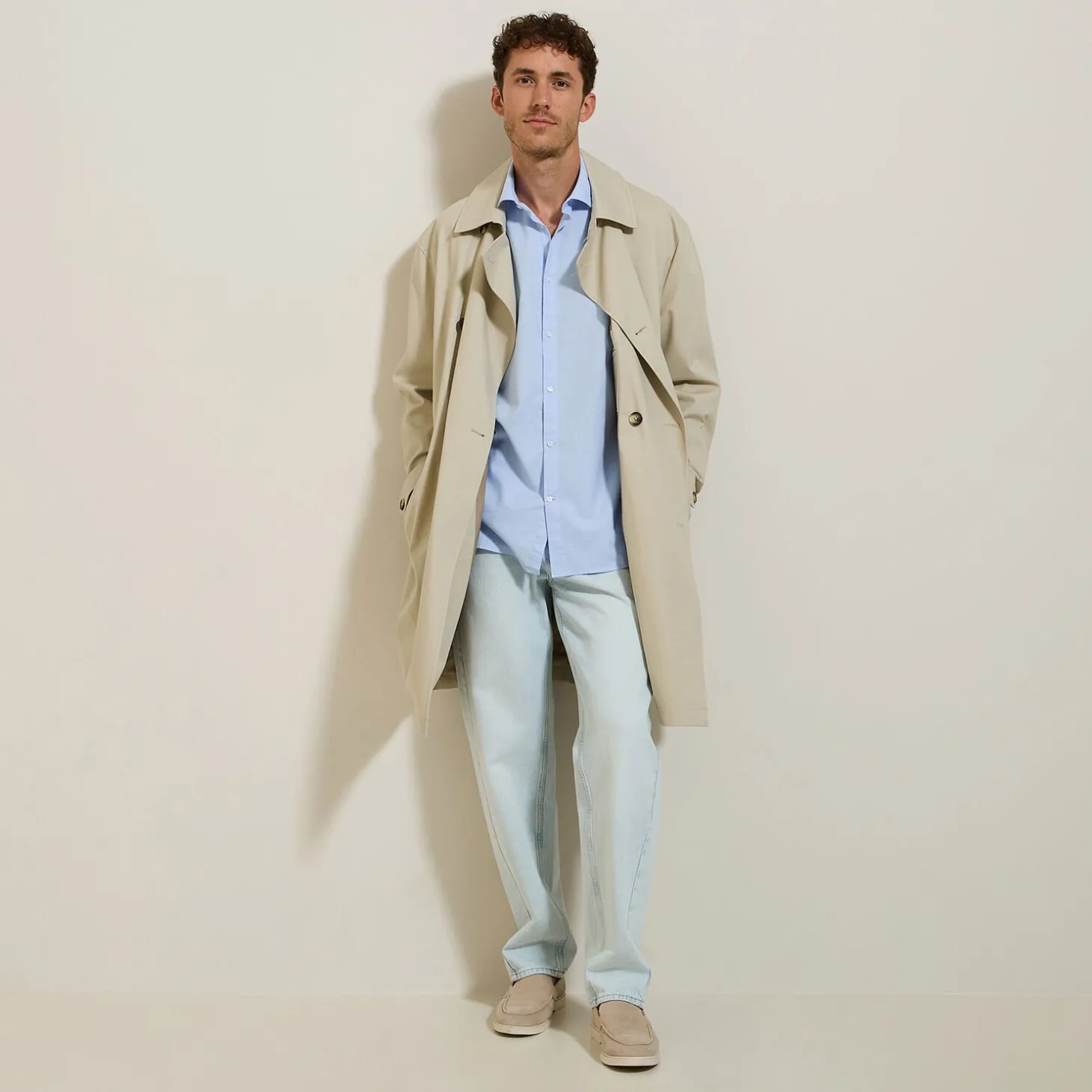 Store Katoenen hemd met kleine motieven Formele Overhemden|Overhemd