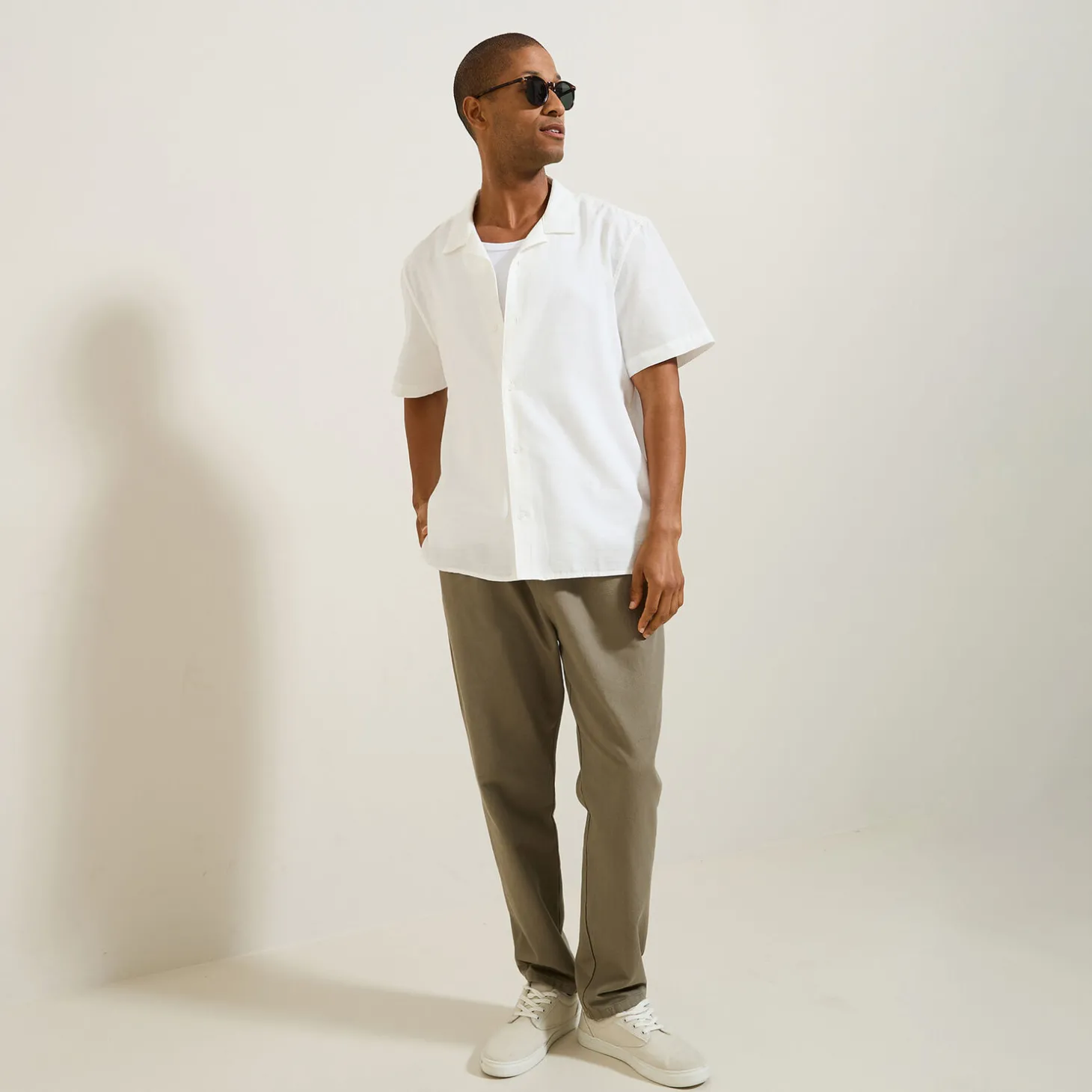 Cheap Katoenen hemdje in textuurstof Overhemd