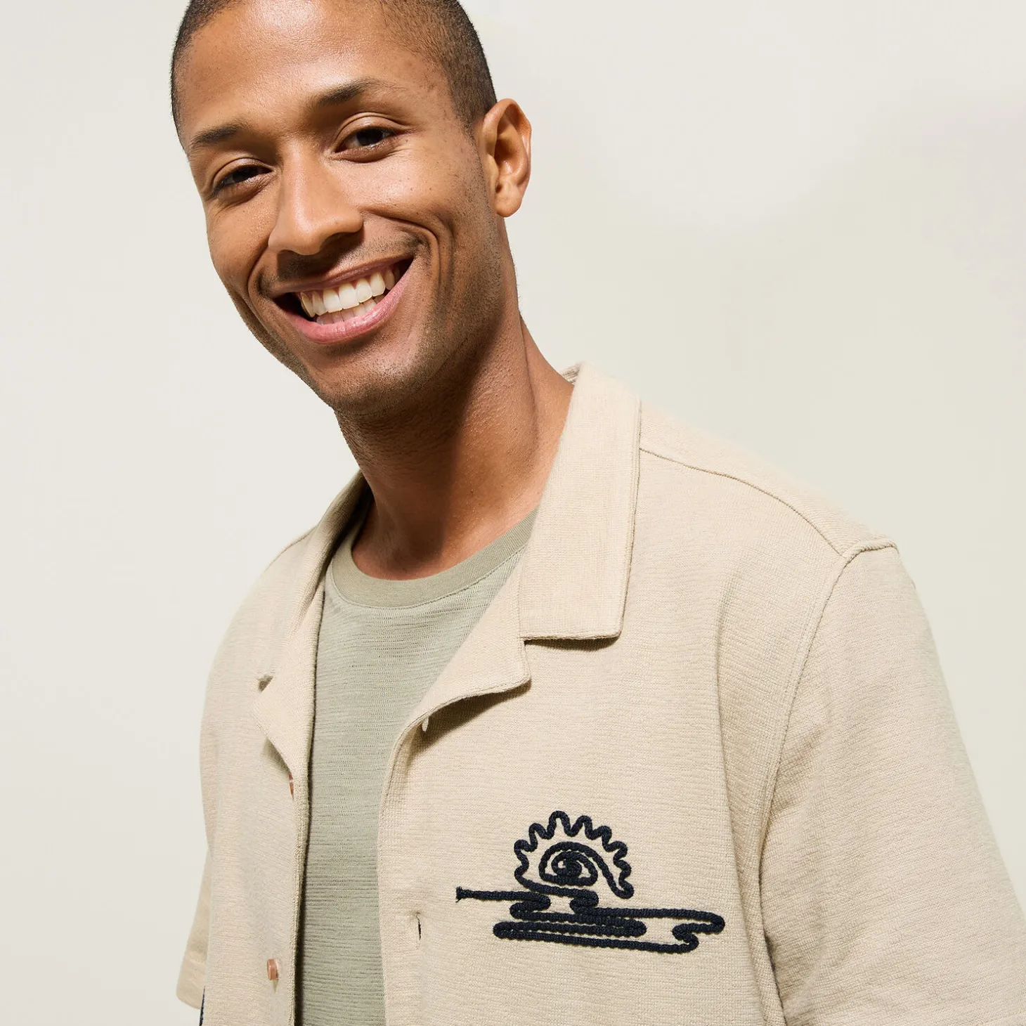 Shop Katoenen hemdje met koordborduursel Overhemd